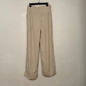 ASOS Beige Linen Wide-Leg Pants – Size 8
